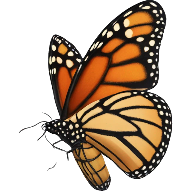 Monarch butterfly emoji