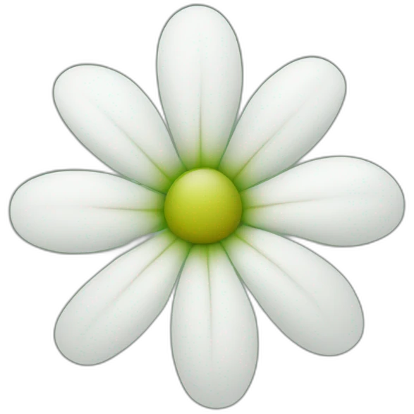 White flower round emoji