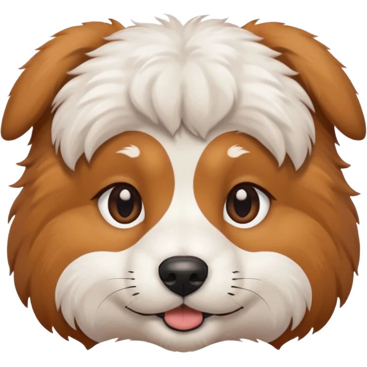 Cute white and brown dog emoji
