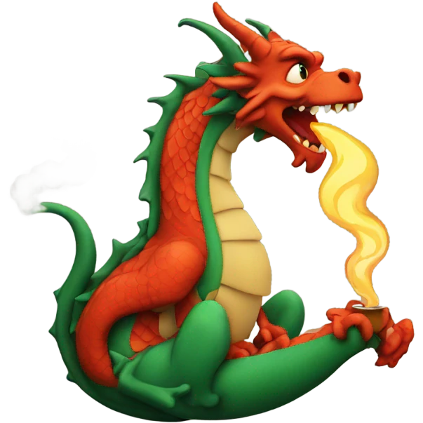 dragon smoking  emoji