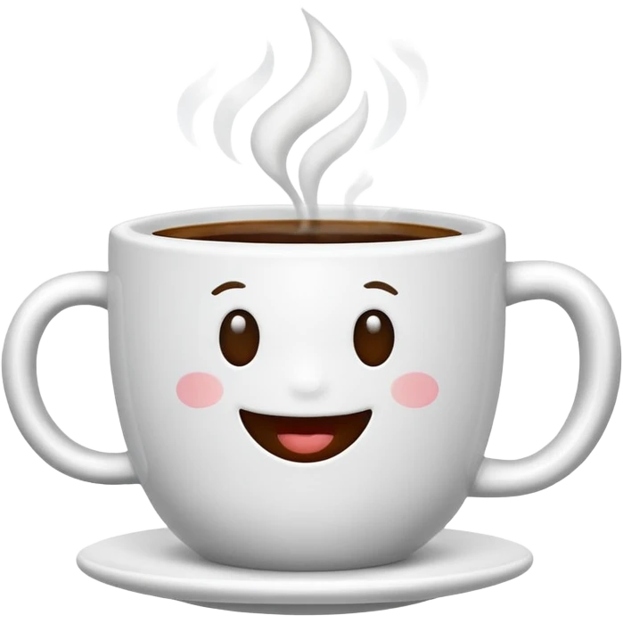 Happy coffee cup emoji