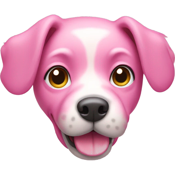 Pink dog emoji