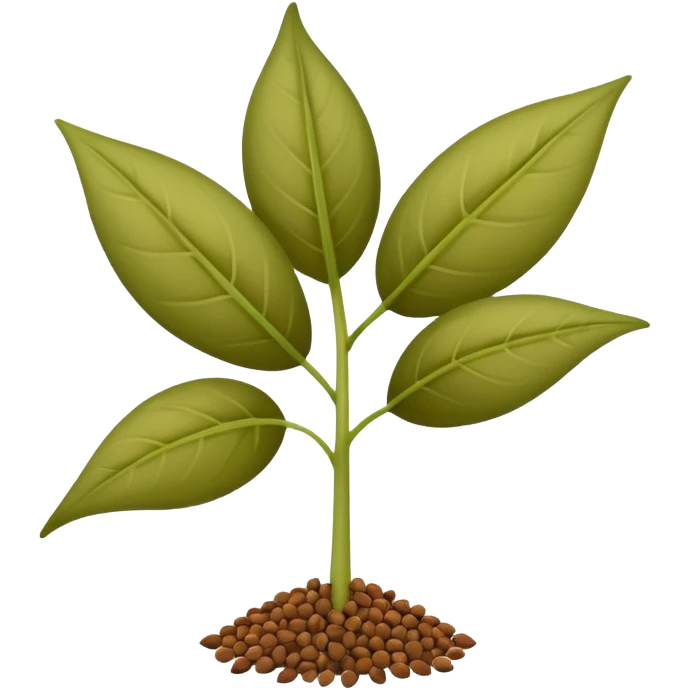 a plant which has small seeds as a spice emoji