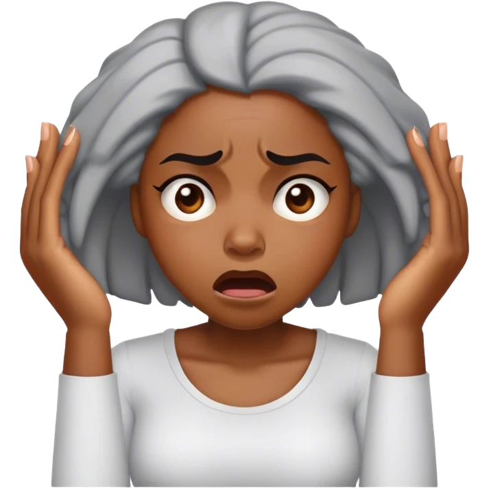 black woman upset emoji