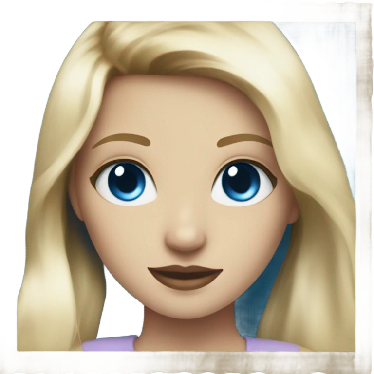Blonde girl blue eyes photos on Polaroid  emoji