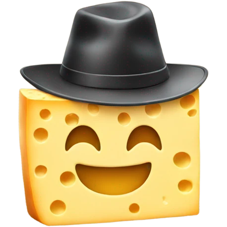 Cheese with a hat emoji