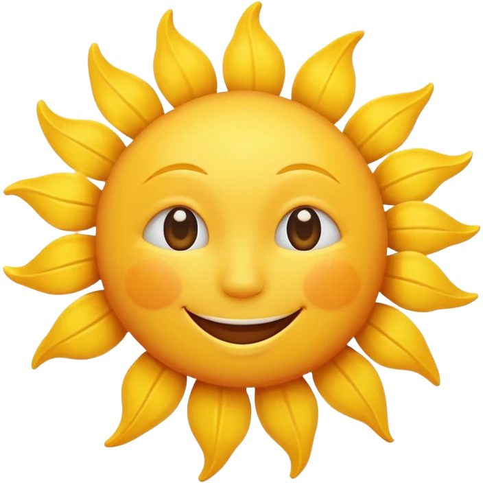 smiling sun emoji, simple and cheerful emoji