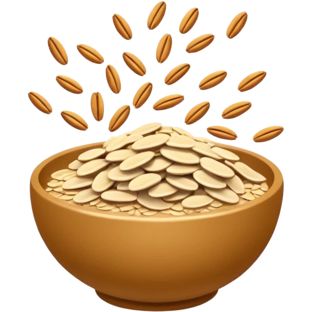 oat flakes falling from top to bottom emoji