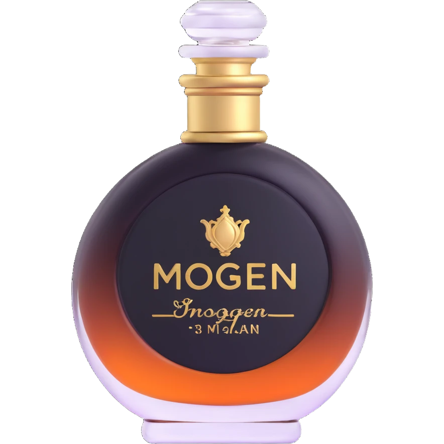 Elegant perfume bottle with "Imogen" printed on the label emoji