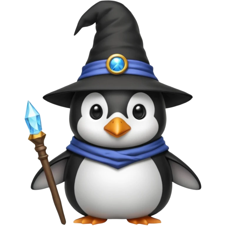 A penguin wizard emoji