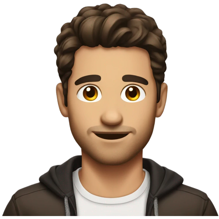 brunette hunk dan emoji