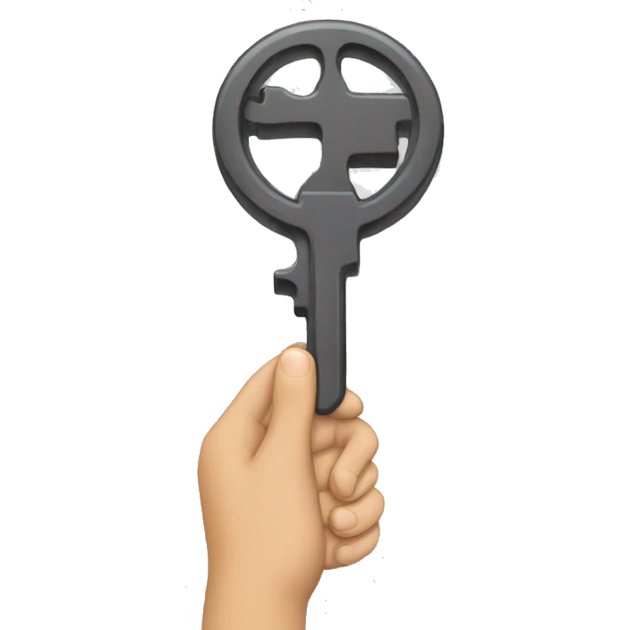 Key into hand emoji