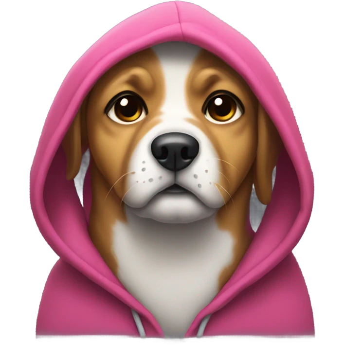 Dog wearing hoodie emoji