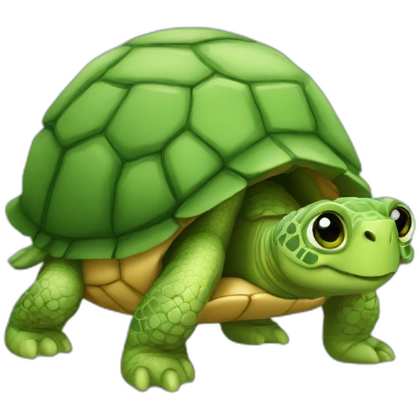 Une petite famille de tortue emoji