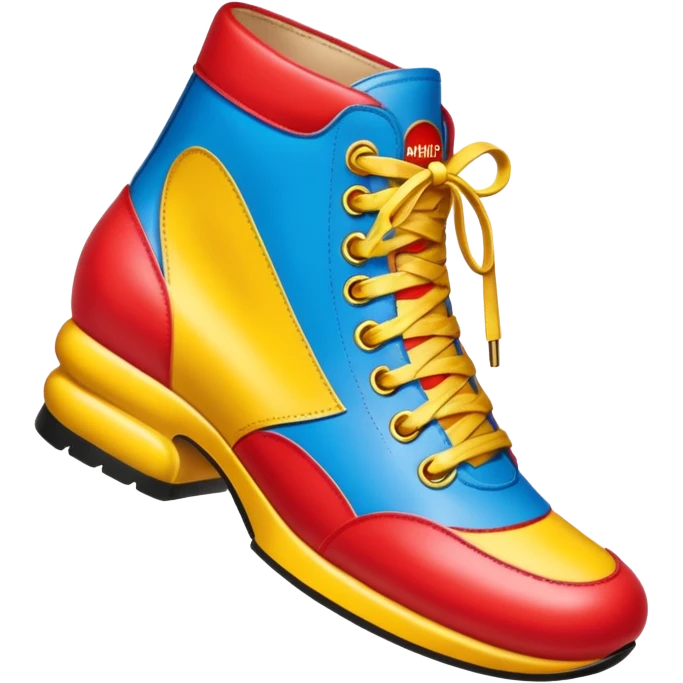 Moschino spam can design shoe art emoji