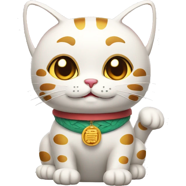 Japanese lucky cat emoji