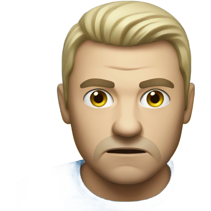 super-realistic angry Ukrainian with ukranian flag emoji