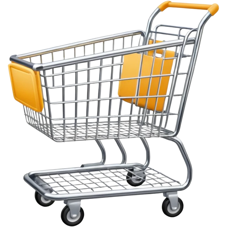 a modern shopping cart in a hardware store emoji