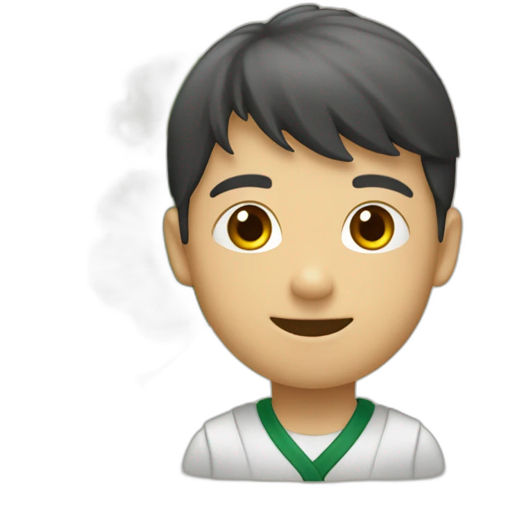 student with ginkgo biloba emoji