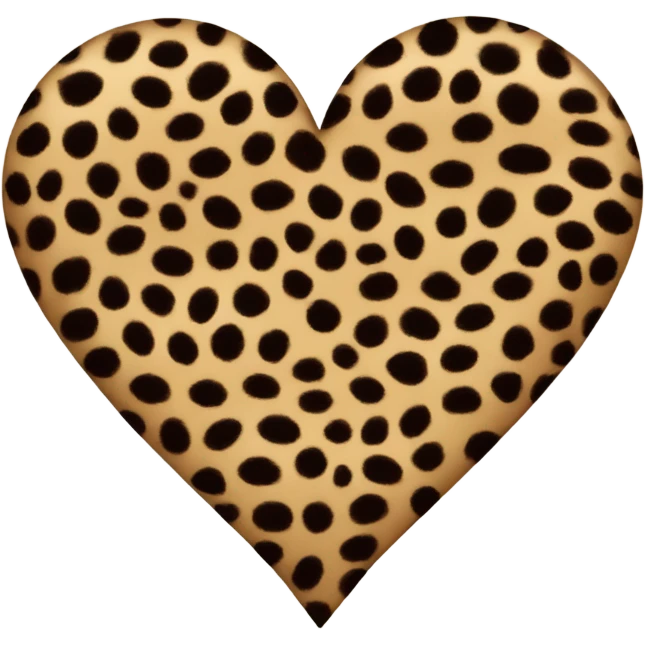 Leopard print heart emoji