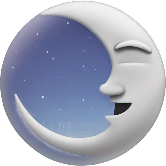 moon on the sky background emoji