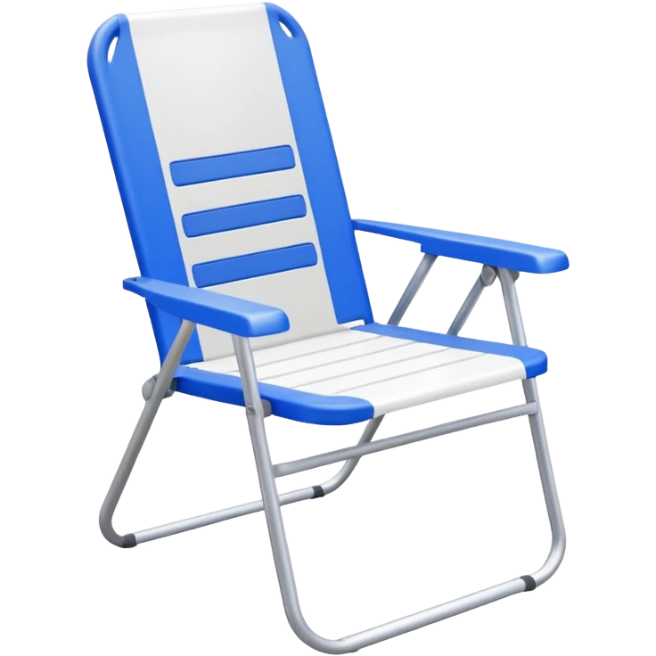 all white plastic lawn chair with four legs emoji