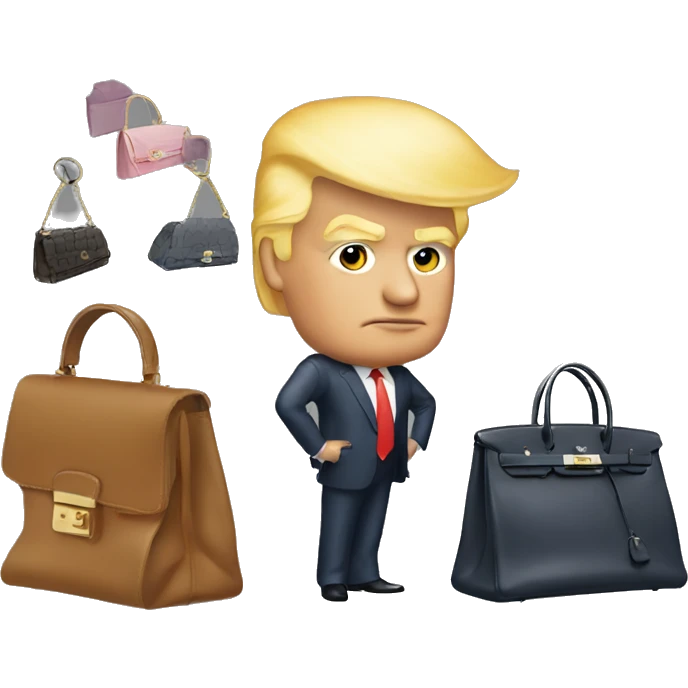 Donald trump with a birkin bag emoji