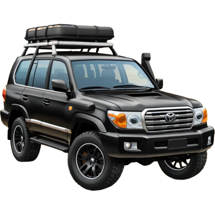 Toyota landcr new model black color modified emoji
