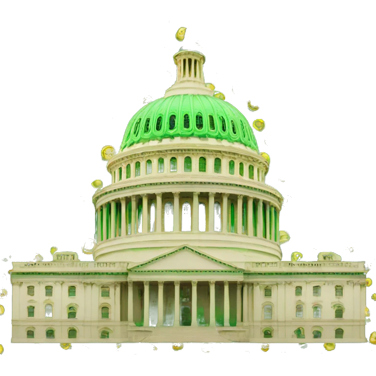 Green and gold  capitol Rmixed emoji