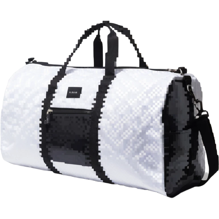 all white duffle bag with white strap emoji