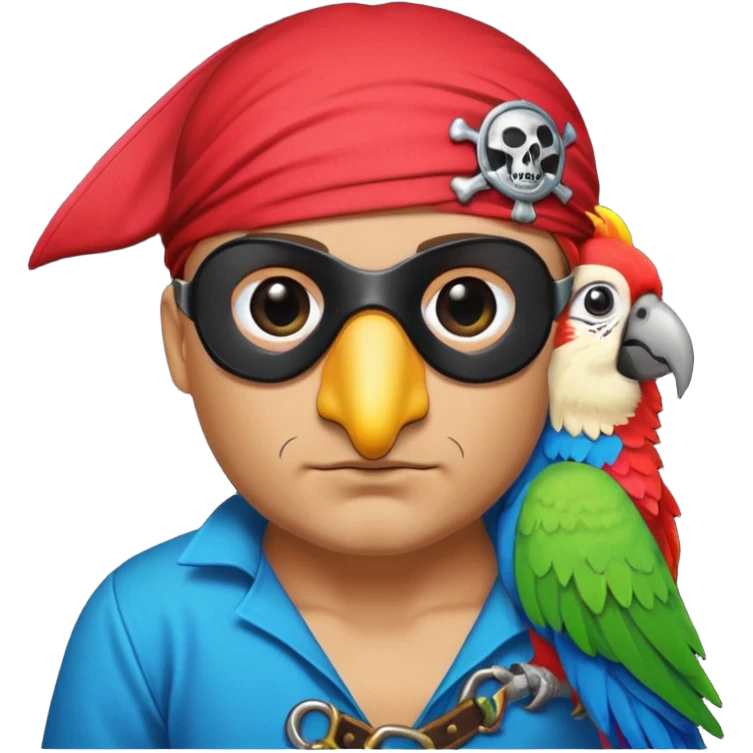 pirate and parrot emoji