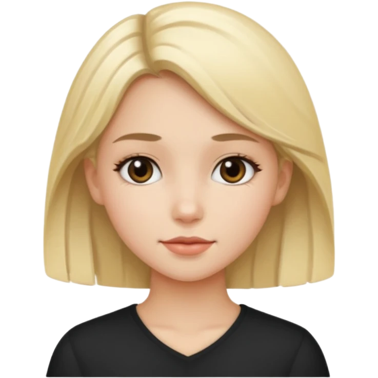 Black blond hair attractive girl  emoji