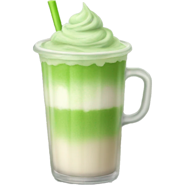 Iced Matcha latte emoji