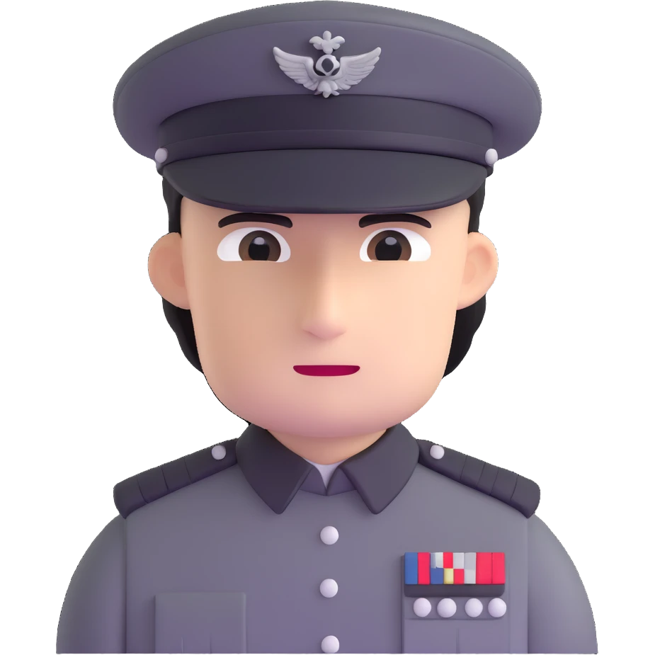 Star Wars Imperial officer with kepi cap and no epaulets, olive-gray uniform emoji