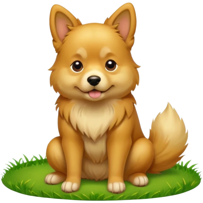 dog in pee position on lawn emoji