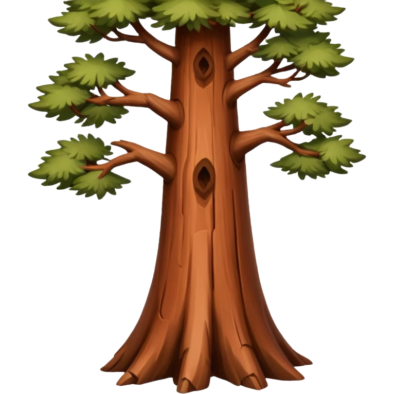 long slim sequoia tree no leaves emoji