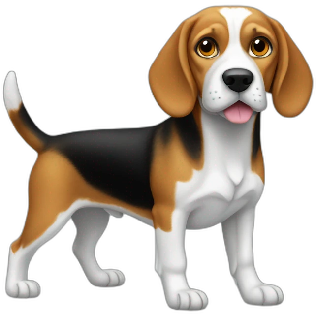 beagle，full body，bird view emoji