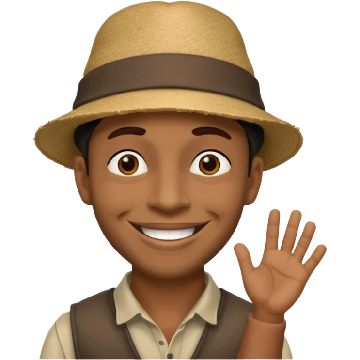 Street Puppet Performer black man emoji