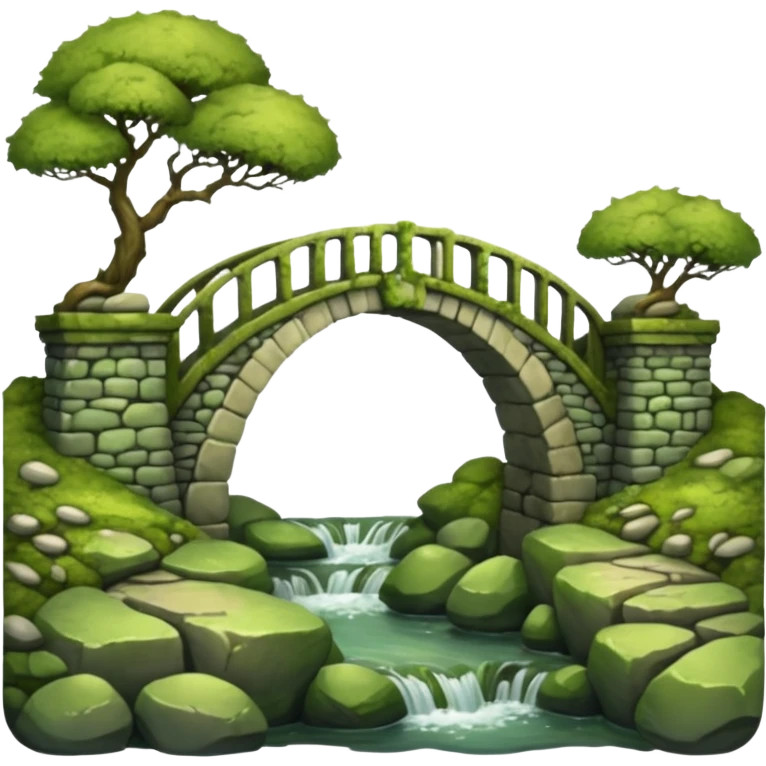 fantasy stone bridge over water emoji