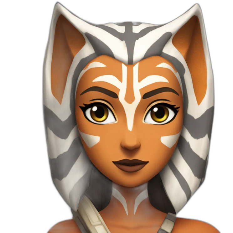 Sexy Ahsoka Tano (portrait, front facing) bikini (small horns) (clone wars season 7) emoji