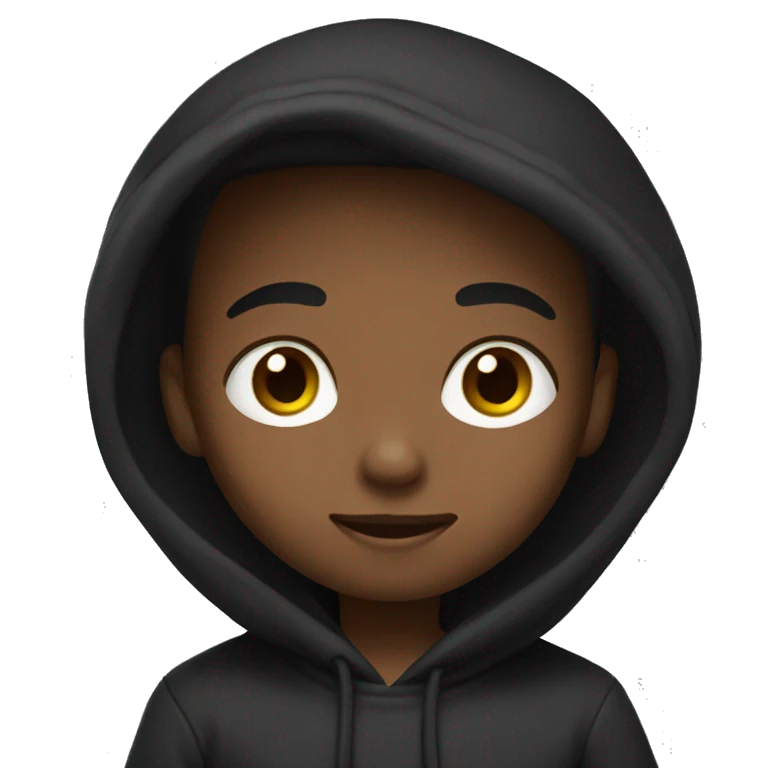 Lil boy with black hoodie  emoji