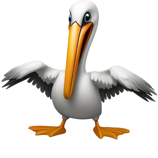 Pelican break dancing emoji