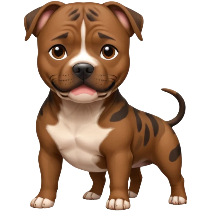 brown & black brindle staffordshire bull terrier emoji