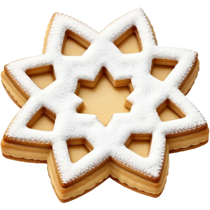 Linzer cookies with a star in the center emoji