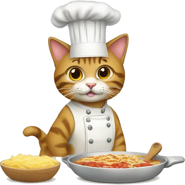 gatto che cucina emoji