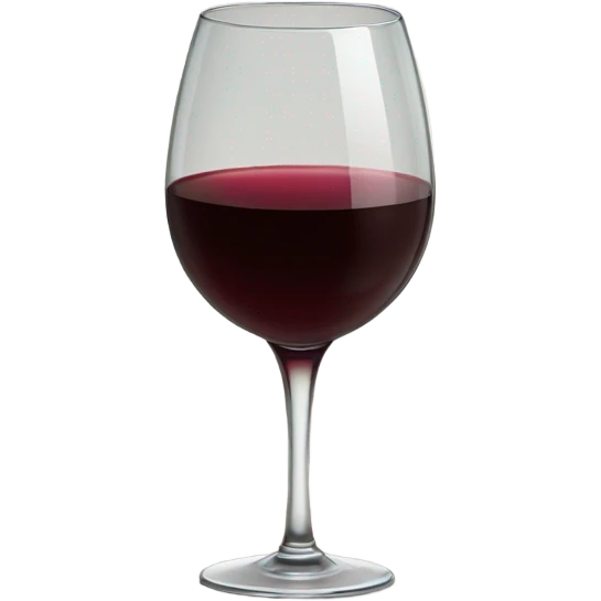 A glass of red wine filled all the way to the brim. emoji