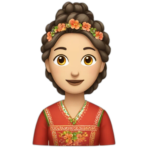 Woman in traditional bulgarian clothing emoji