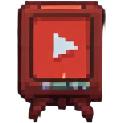 red video streaming icon simple design emoji