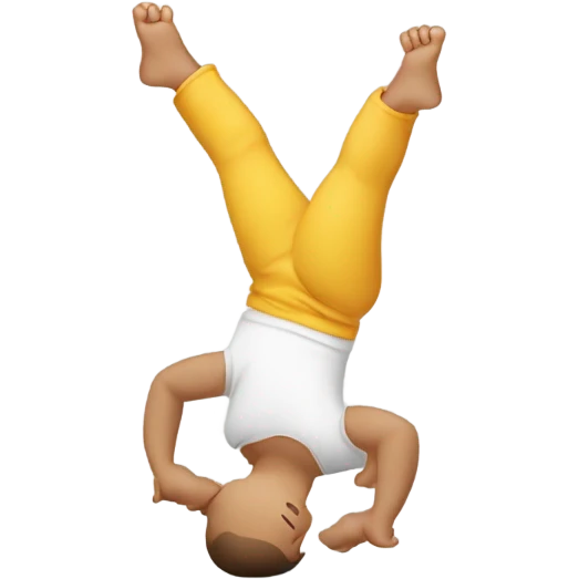 Baby doing a handstand emoji