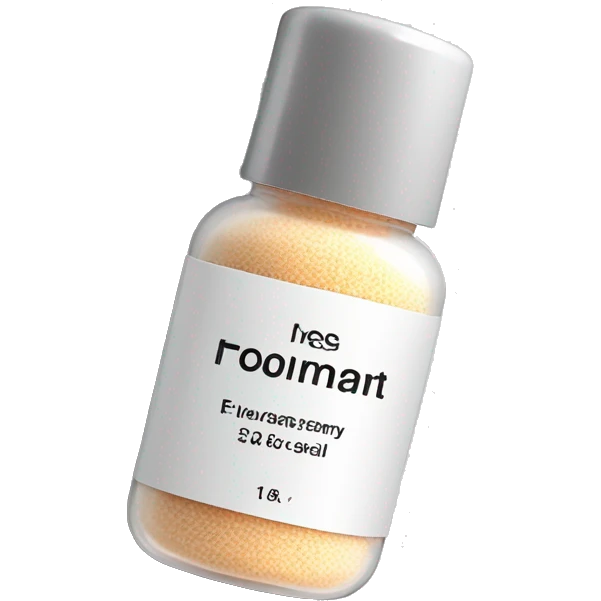 tiny facial exfoliant bottle with label emoji